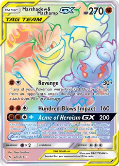 Marshadow & Machamp-GX 221/214 Unbroken Bonds