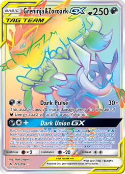 Greninja & Zoroark-GX 222/214 Unbroken Bonds