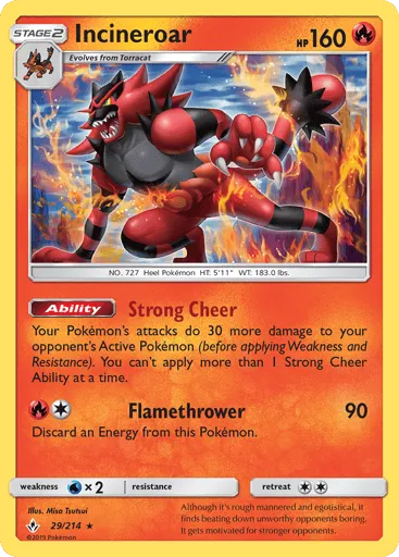 Incineroar 29/214 Unbroken Bonds