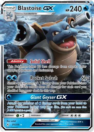 Blastoise-GX 35/214 Unbroken Bonds