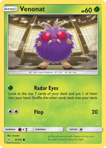 Venonat 9/214 Unbroken Bonds