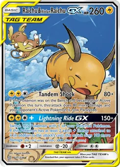 Raichu & Alolan Raichu-GX 221/236 Unified Minds
