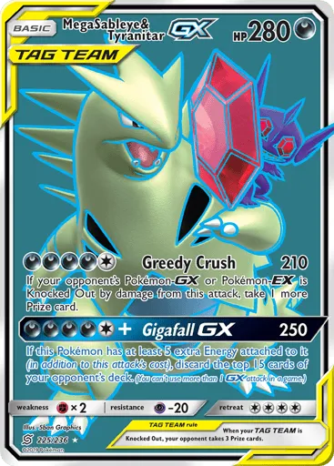 Mega Sableye & Tyranitar-GX 225/236 Unified Minds