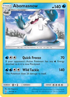 Abomasnow 42/236 Unified Minds