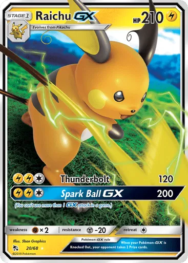 Raichu-GX 20/68 Hidden Fates