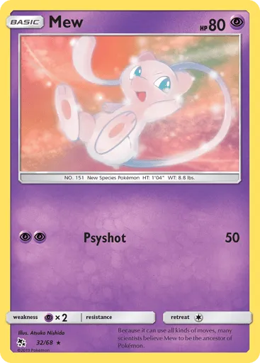 Mew 32/68 Hidden Fates