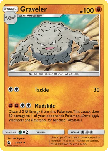 Graveler 34/68 Hidden Fates