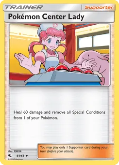 Pokémon Center Lady 64/68 Hidden Fates