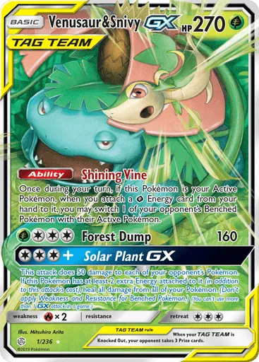 Venusaur & Snivy-GX 1/236 Cosmic Eclipse