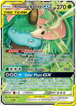 Venusaur & Snivy-GX 1/236 Cosmic Eclipse
