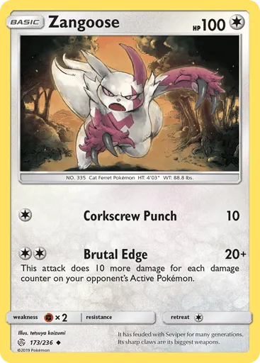 Zangoose 173/236 Cosmic Eclipse