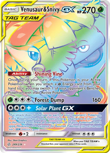 Venusaur & Snivy-GX 249/236 Cosmic Eclipse