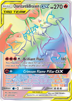 Charizard & Braixen-GX 251/236 Cosmic Eclipse