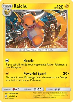 Raichu 67/236 Cosmic Eclipse