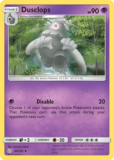 Dusclops 84/236 Cosmic Eclipse