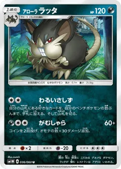Alolan Raticate 036/060 Collection Moon