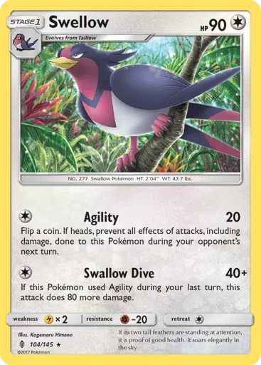 Swellow 104/145 Guardians Rising