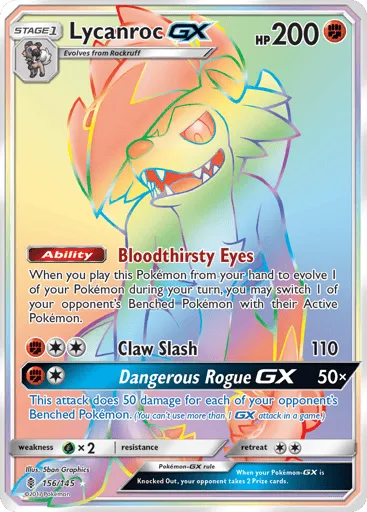 Lycanroc-GX 156/145 Guardians Rising