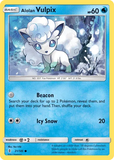 Alolan Vulpix 21/145 Guardians Rising