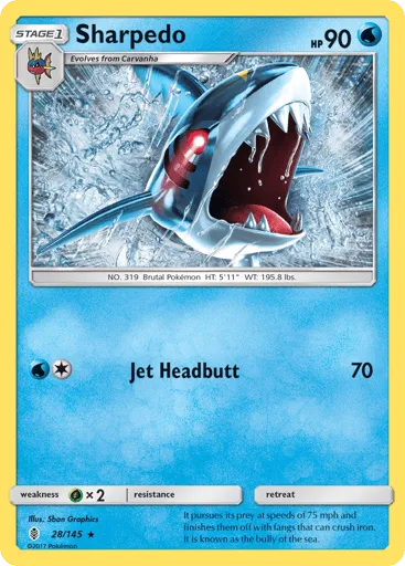 Sharpedo 28/145 Guardians Rising