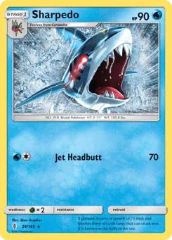 Sharpedo 28/145 Guardians Rising
