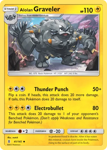 Alolan Graveler 41/145 Guardians Rising