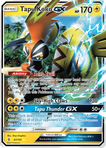 Tapu Koko-GX 47/145 Guardians Rising