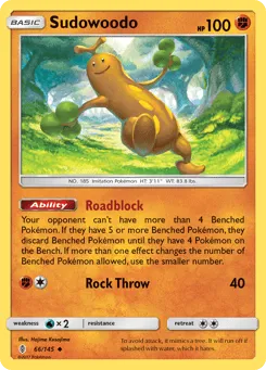 Sudowoodo 66/145 Guardians Rising