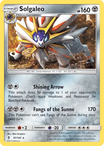 Solgaleo 87/145 Guardians Rising