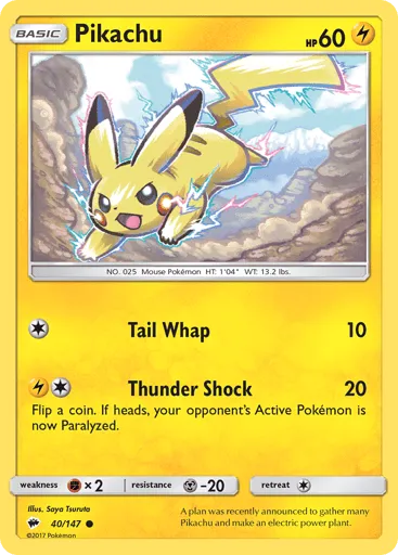 Pikachu 40/147 Burning Shadows