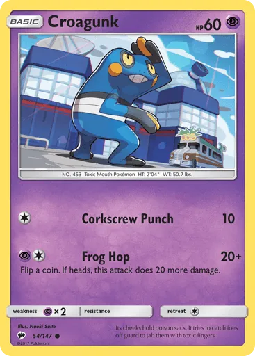 Croagunk 54/147 Burning Shadows