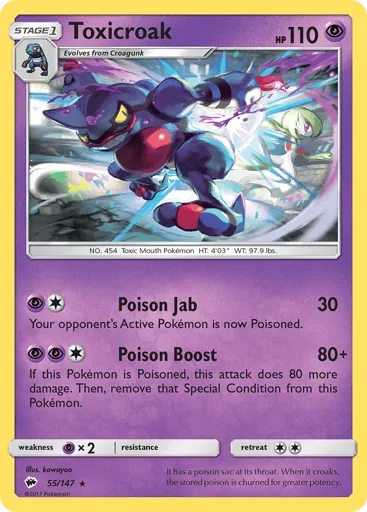 Toxicroak 55/147 Burning Shadows