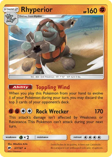 Rhyperior 67/147 Burning Shadows