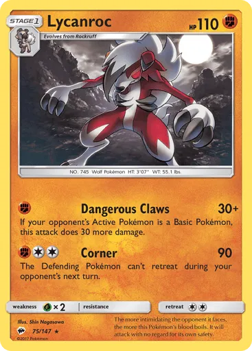 Lycanroc 75/147 Burning Shadows