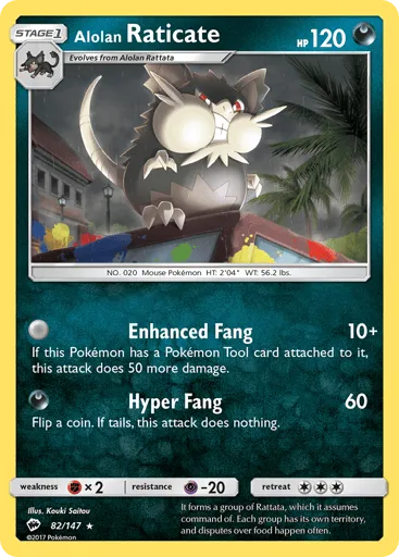 Alolan Raticate 82/147 Burning Shadows