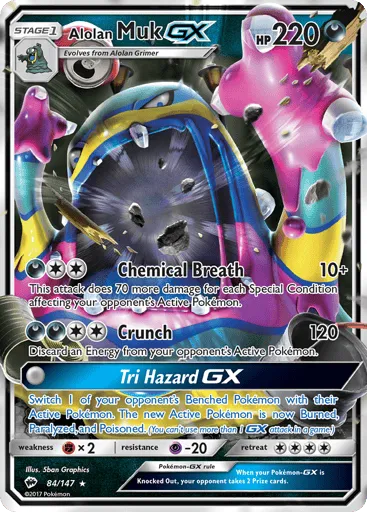 Alolan Muk-GX 84/147 Burning Shadows