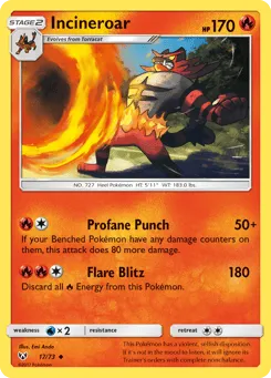 Incineroar 17/73 Shining Legends