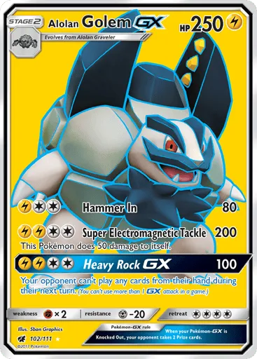 Alolan Golem-GX 102/111 Crimson Invasion
