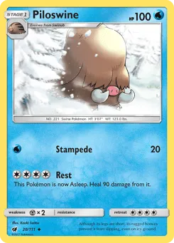Piloswine 20/111 Crimson Invasion