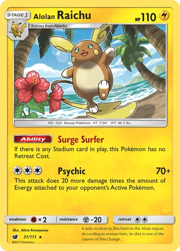Alolan Raichu 31/111 Crimson Invasion