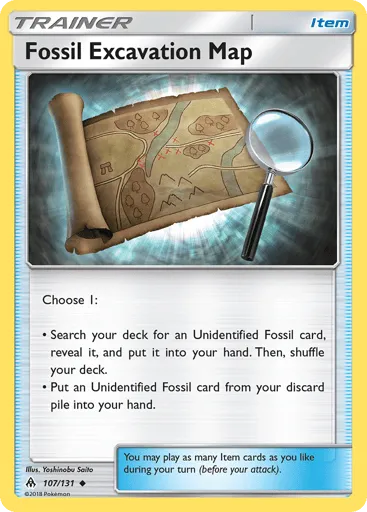 Fossil Excavation Map 107/131 Forbidden Light