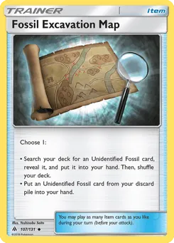 Fossil Excavation Map 107/131 Forbidden Light