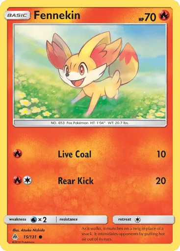 Fennekin 15/131 Forbidden Light