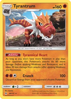 Tyrantrum 69/131 Forbidden Light