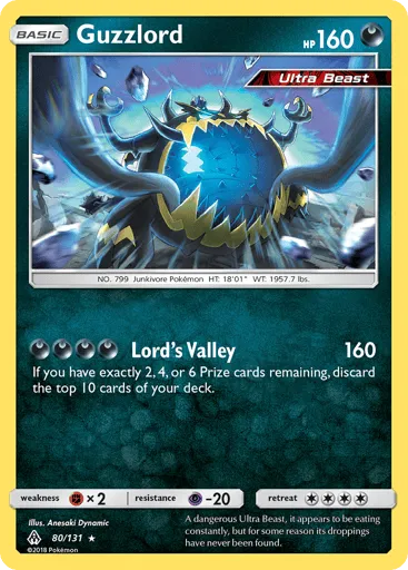 Guzzlord 80/131 Forbidden Light
