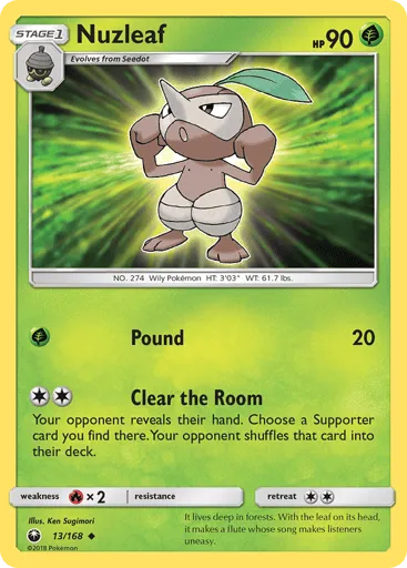 Nuzleaf 13/168 Celestial Storm