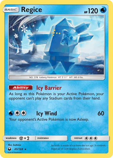 Regice 45/168 Celestial Storm