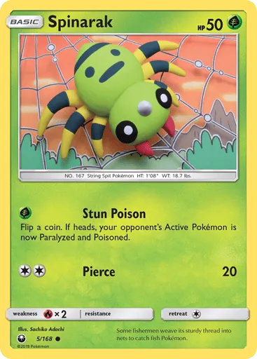 Spinarak 5/168 Celestial Storm