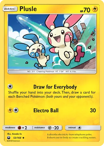 Plusle 53/168 Celestial Storm