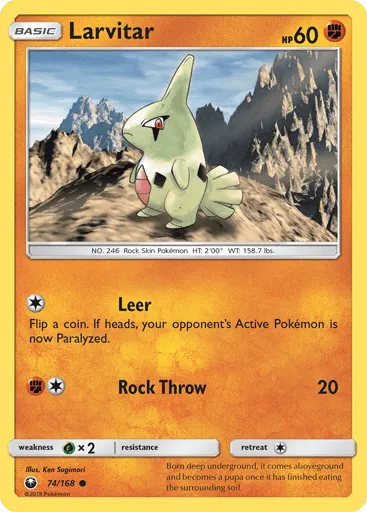 Larvitar 74/168 Celestial Storm